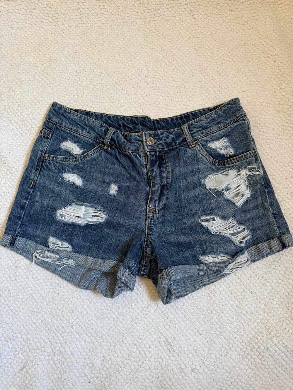 H&M Distressed Denim Shorts